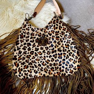 New Hair on Hide / leather purse Fringe Keep it Gypsy